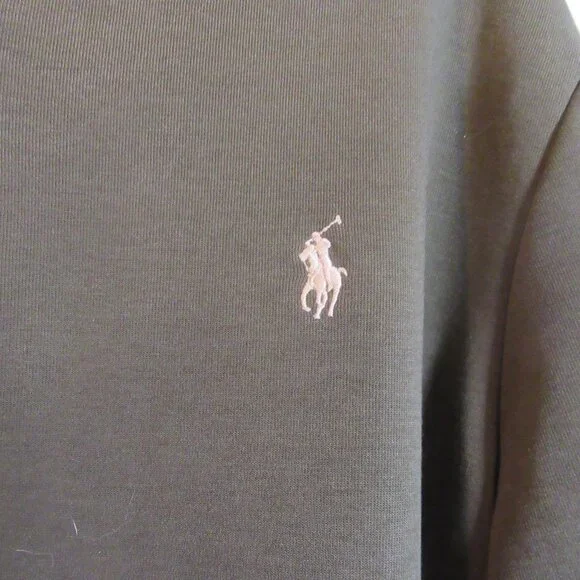 Polo Ralph Lauren Olive Green Double Knit Full Zip Bomber Style Jacket Size L - Picture 2 of 7